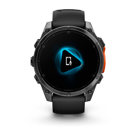 Умные часы Garmin Fenix 8, 47 мм, Amoled Slate Gray with Black Silicone Band