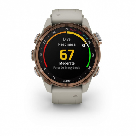 Мультиспортивные часы Garmin Descent MK3i 43mm Bronze PVD Titanium French/Gray