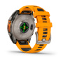 Умные часы Garmin Fenix 8, 51мм Amoled Sapphire Titanium with Spark Orange/Grapphite Silicone Band