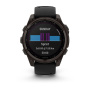 Умные часы Garmin Fenix 8, 51мм Solar Sapphire Carbon Gray DLC Titanium with Black/Pebble Gray Silicone 