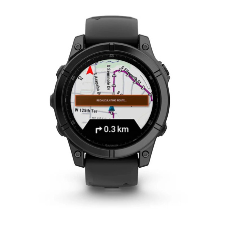 Умные часы Garmin Fenix E 47мм Amoled Slate Gray Steel With Black Silicone Band