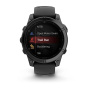 Умные часы Garmin Fenix E 47мм Amoled Slate Gray Steel With Black Silicone Band