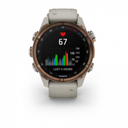 Мультиспортивные часы Garmin Descent MK3i 43mm Bronze PVD Titanium French/Gray