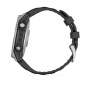 Умные часы Garmin Fenix E 47мм Amoled Stainless Steel With Black Silicone Band