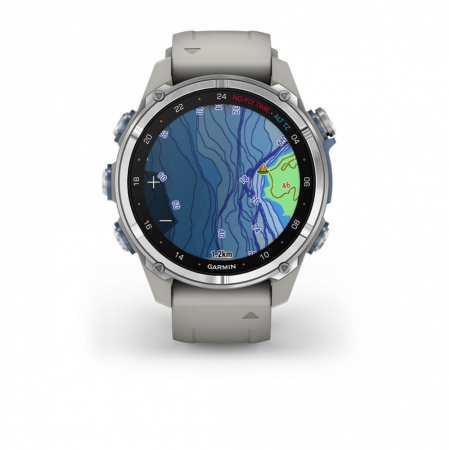 Мультиспортивные часы Garmin Descent MK3 43mm Stainless Steel with Fog Gray Band