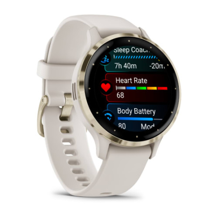 Мультиспортивные часы Garmin Venu 3S Soft Gold Ivory