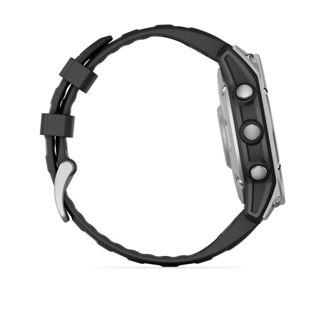 Умные часы Garmin Fenix E 47мм Amoled Stainless Steel With Black Silicone Band