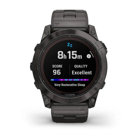 Garmin Fenix 7X Pro Sapphire Solar Carbon Gray with Vented Titanium Bracelet 