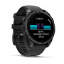 Умные часы Garmin Fenix 8, 47 мм, Amoled Slate Gray with Black Silicone Band