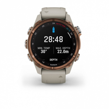 Мультиспортивные часы Garmin Descent MK3i 43mm Bronze PVD Titanium French/Gray