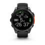 Умные часы Garmin Fenix 8, 47 мм, Amoled Slate Gray with Black Silicone Band